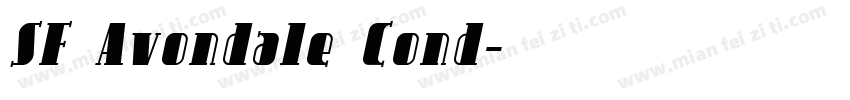 SF Avondale Cond字体转换